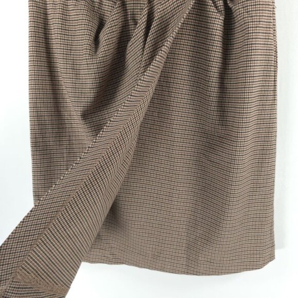 NWT J. McLaughlin MADDIE Pleated Plaid Skirt TAUPE/BROWN/BLACK HOUNDSTOOTH Sz 6 - Picture 7 of 10